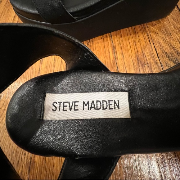 Steven Madden Platform Sandals Size 7 (Black) - Picture 4 of 5